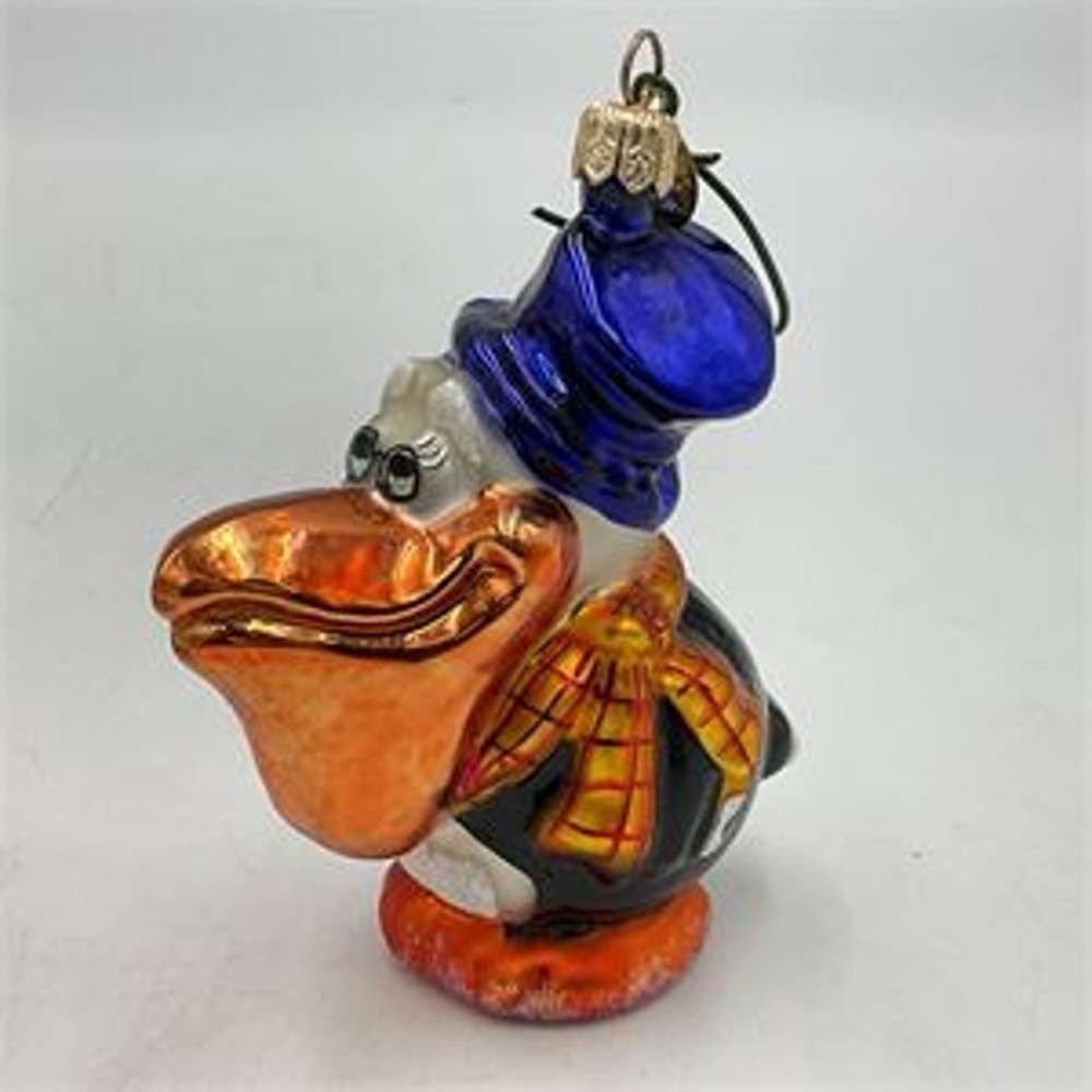 Christopher Radko Pelican Pete Glass Christmas Ornament Vintage 9416 Bird